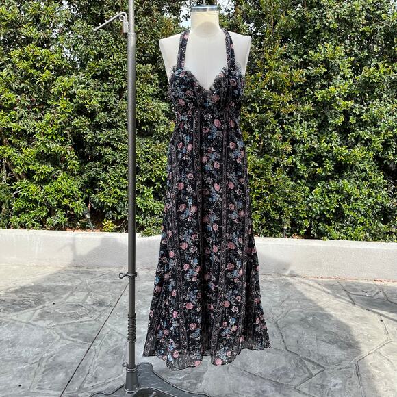 Vintage GR Glamorous Floral Boho Maxi Dress - Picture 1 of 11